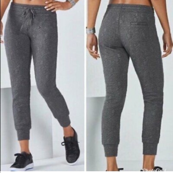Fabletics Pants - Fabletics Gray Hamilton Textured Cuff Sweatpant Jogger Size Large, no Size tag